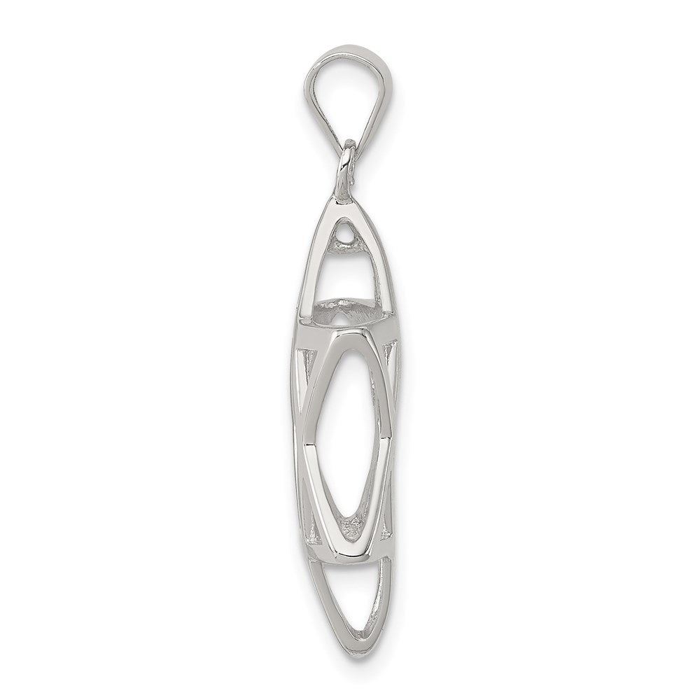 Sterlingsilber Rhodiniert Gewölbt Stern Of David Anhänger