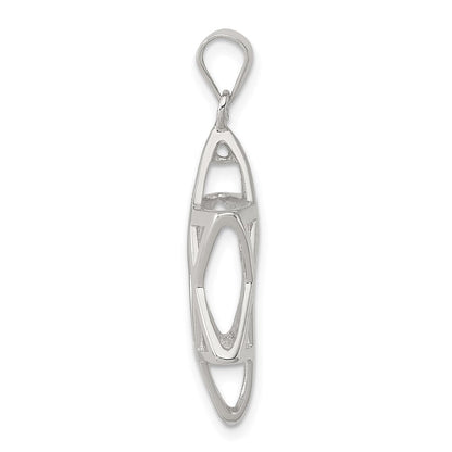 Sterlingsilber Rhodiniert Gewölbt Stern Of David Anhänger