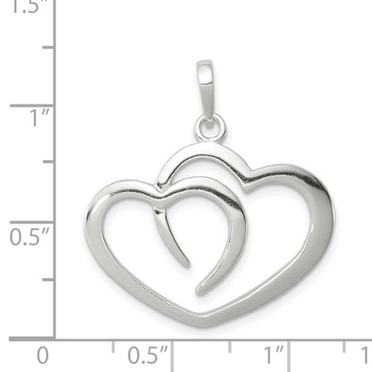 Sterlingsilber Poliert Herz Anhänger