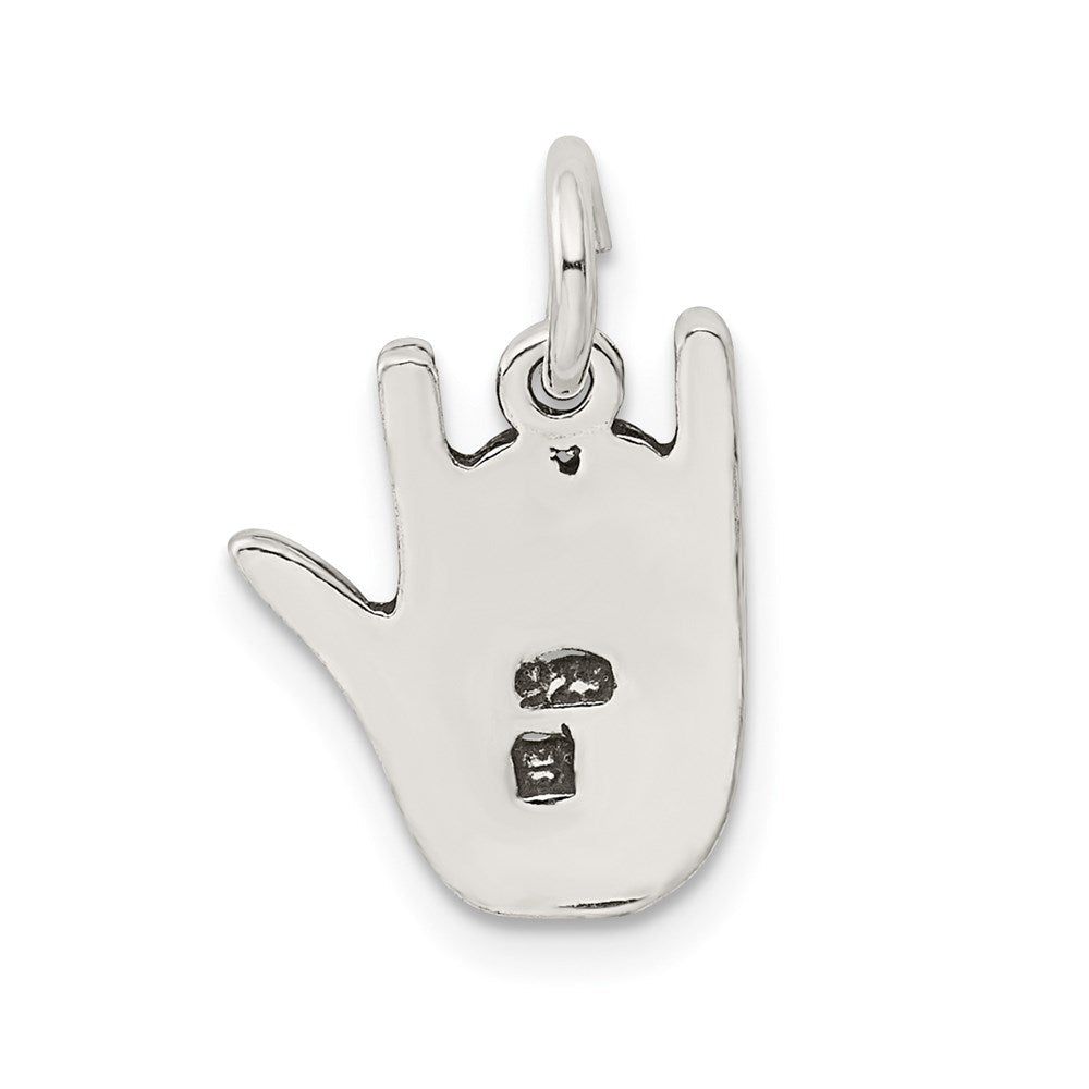Sterlingsilber Antikisiert Zeichen Language Charm