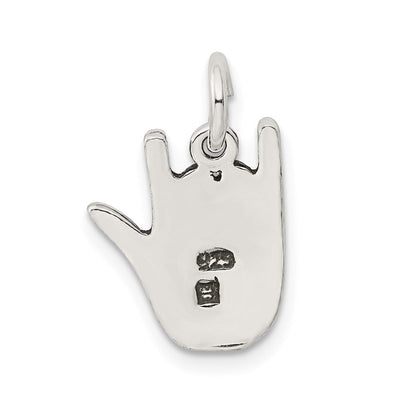 Sterlingsilber Antikisiert Zeichen Language Charm