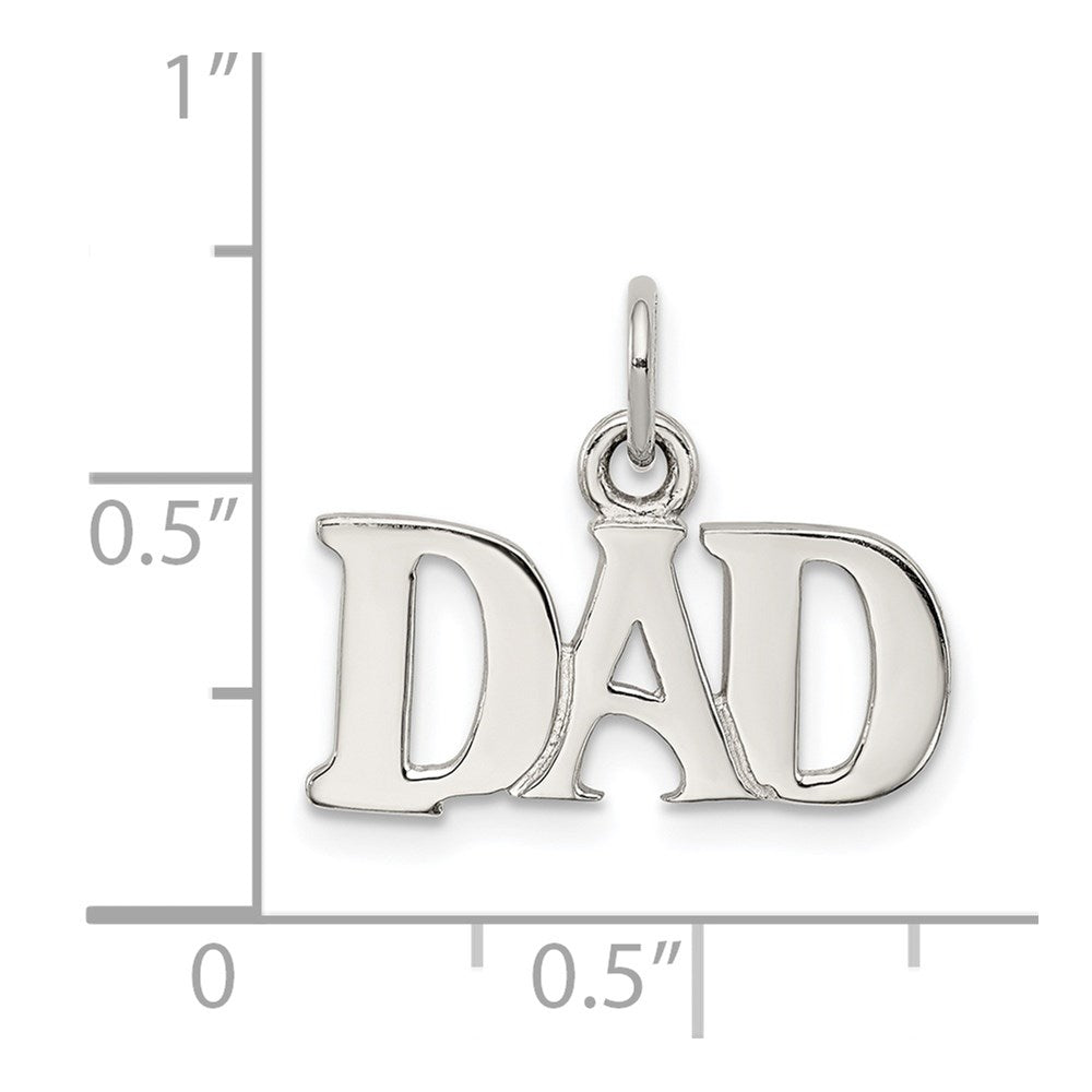 Sterlingsilber Rhodiniert Dad Charm