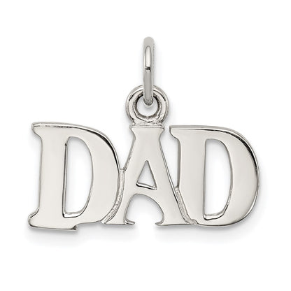 Sterlingsilber Rhodiniert Dad Charm