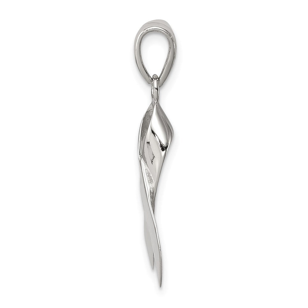Sterlingsilber Rhodiniert Cancer Bewusstsein Schleife Charm
