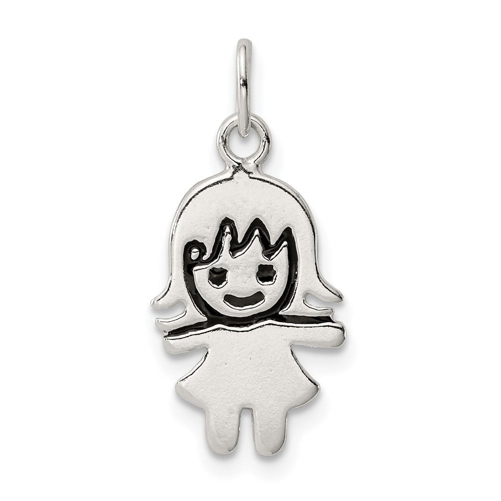 Sterlingsilber Emailliert Mädchen Charm