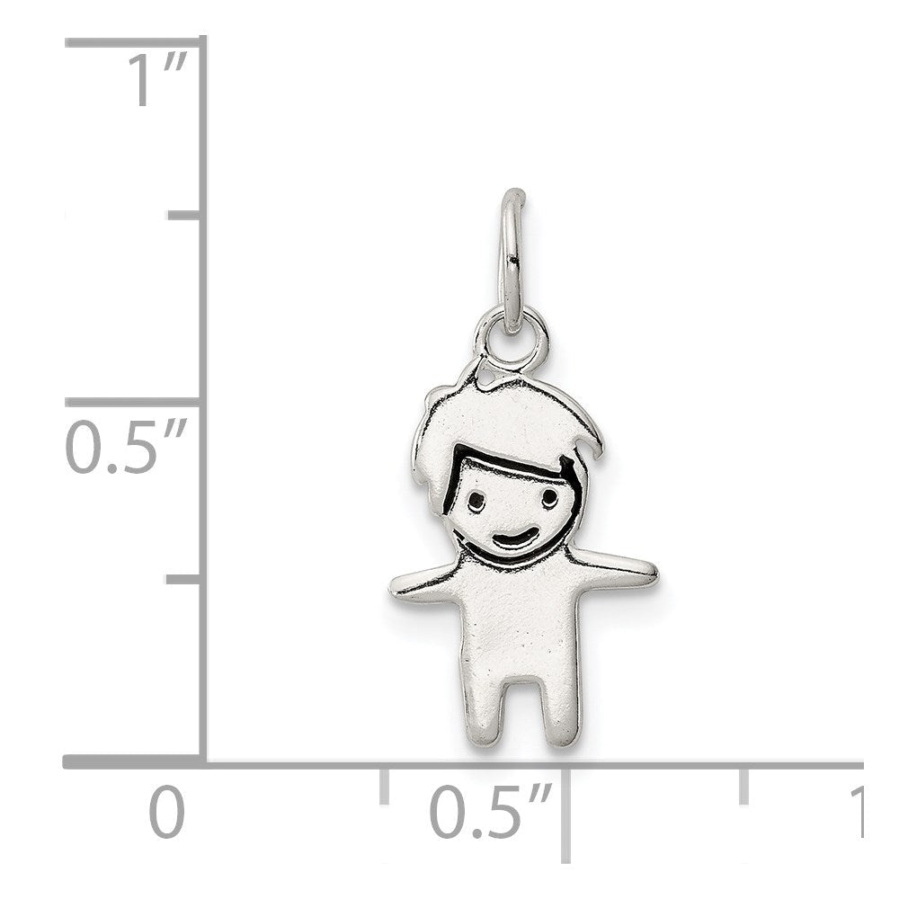 Sterlingsilber Emailliert Junge Charm