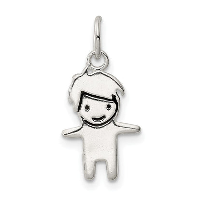 Sterlingsilber Emailliert Junge Charm