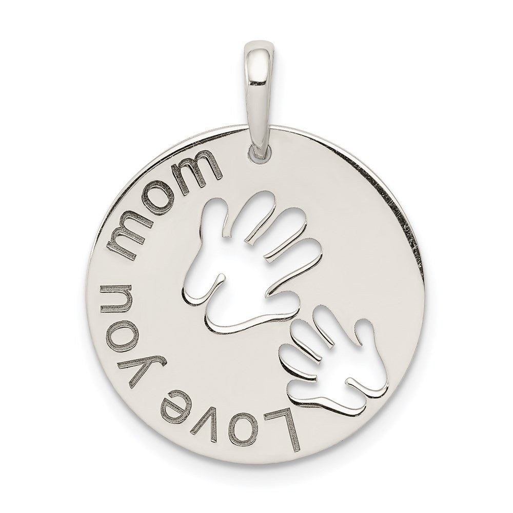 Sterlingsilber Poliert Liebe You Mama Anhänger
