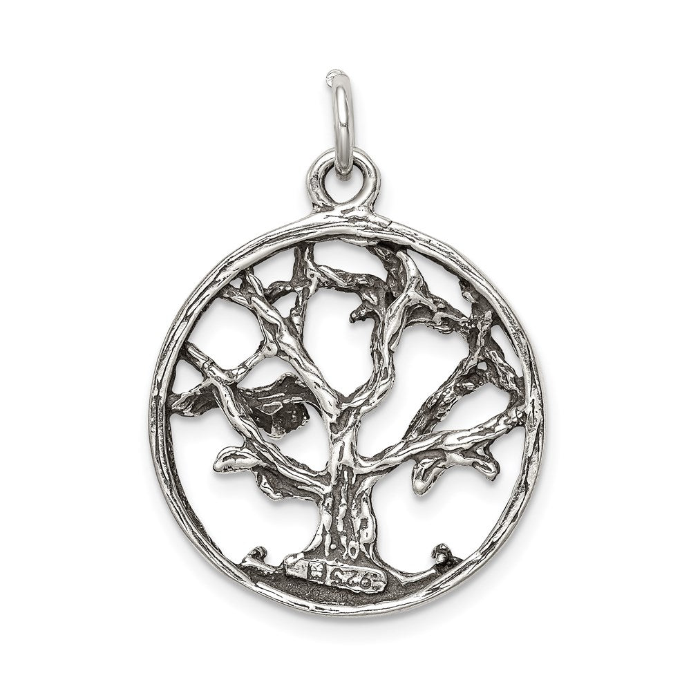Sterlingsilber Antikisiert Baum Charm