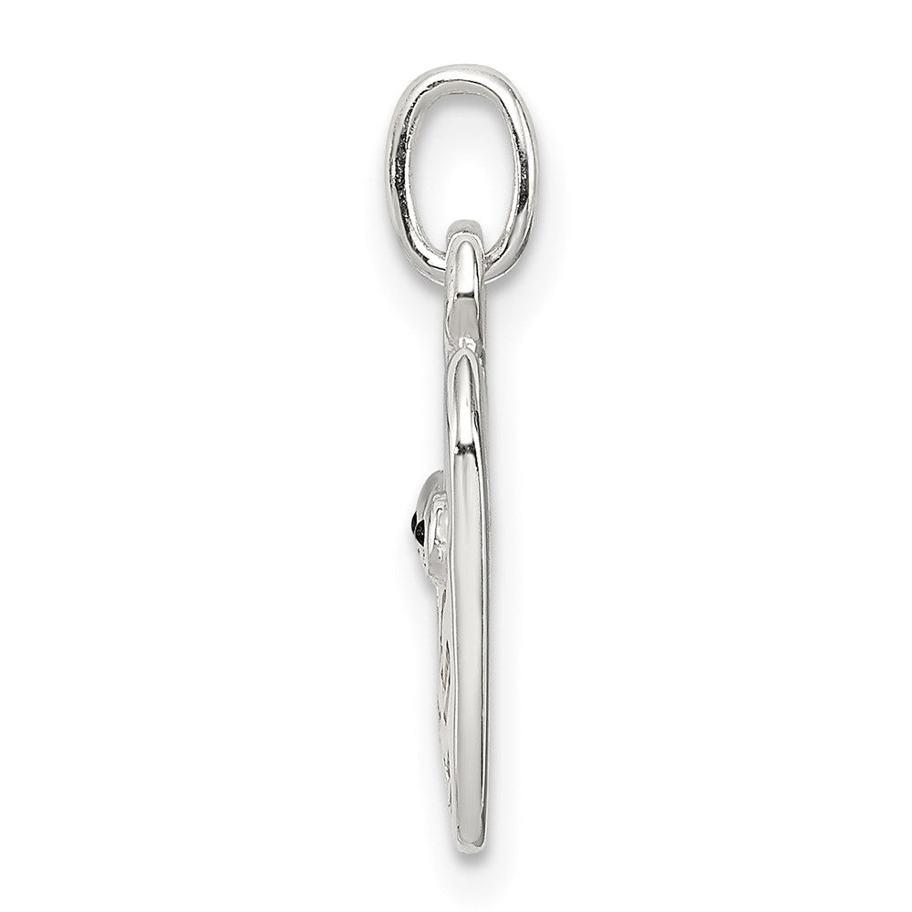 Sterlingsilber Gelb Emailliert Eule Charm