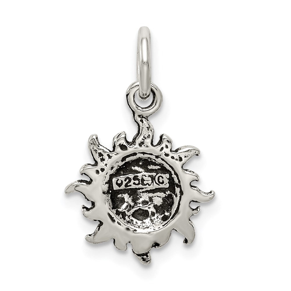 Sterlingsilber Antikisiert Sonne Charm
