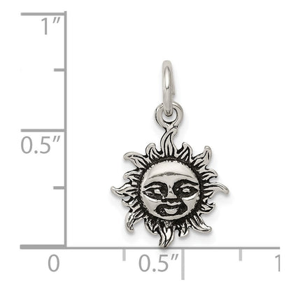 Sterlingsilber Antikisiert Sonne Charm