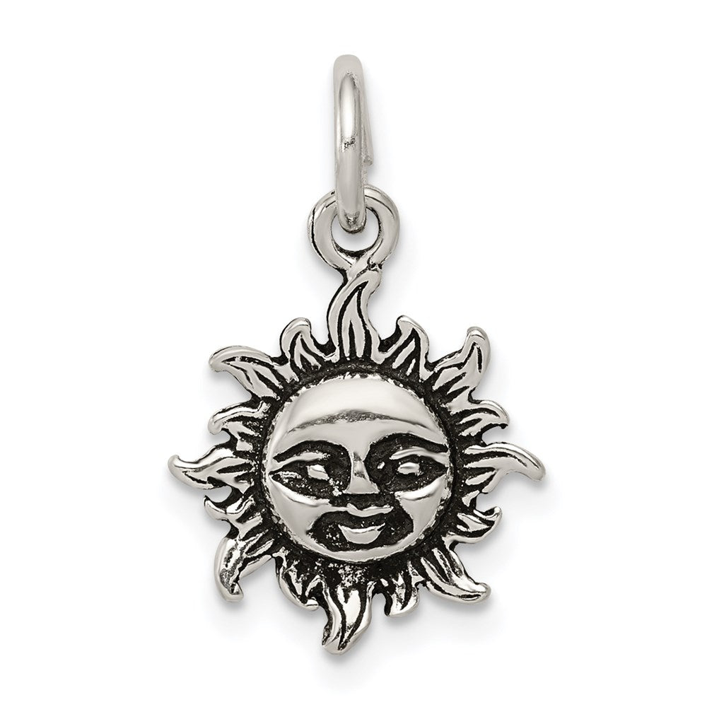 Sterlingsilber Antikisiert Sonne Charm