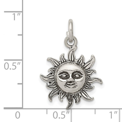 Sterlingsilber Antikisiert Sonne Charm