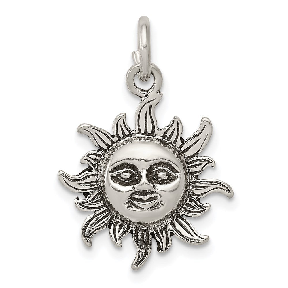Sterlingsilber Antikisiert Sonne Charm