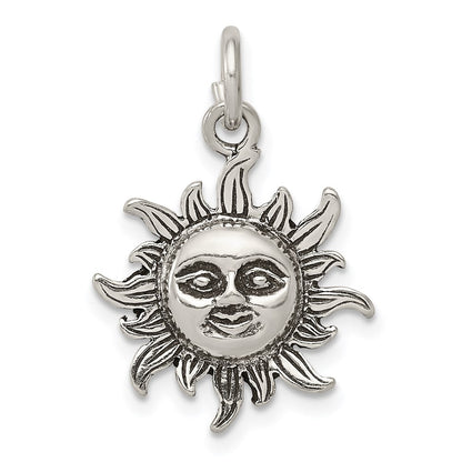 Sterlingsilber Antikisiert Sonne Charm