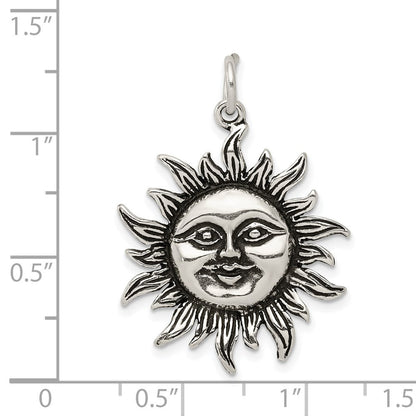 Sterlingsilber Antikisiert Sonne Charm