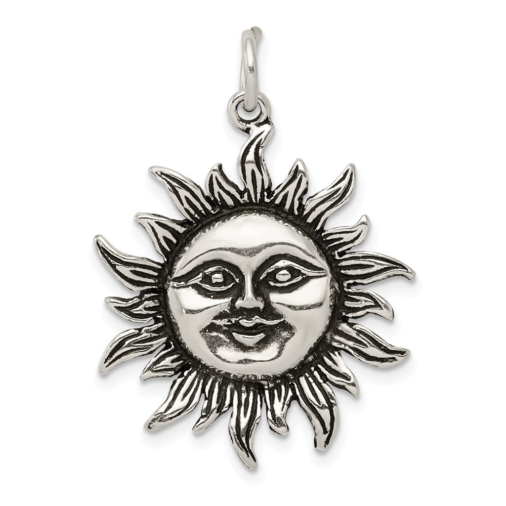 Sterlingsilber Antikisiert Sonne Charm