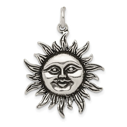 Sterlingsilber Antikisiert Sonne Charm