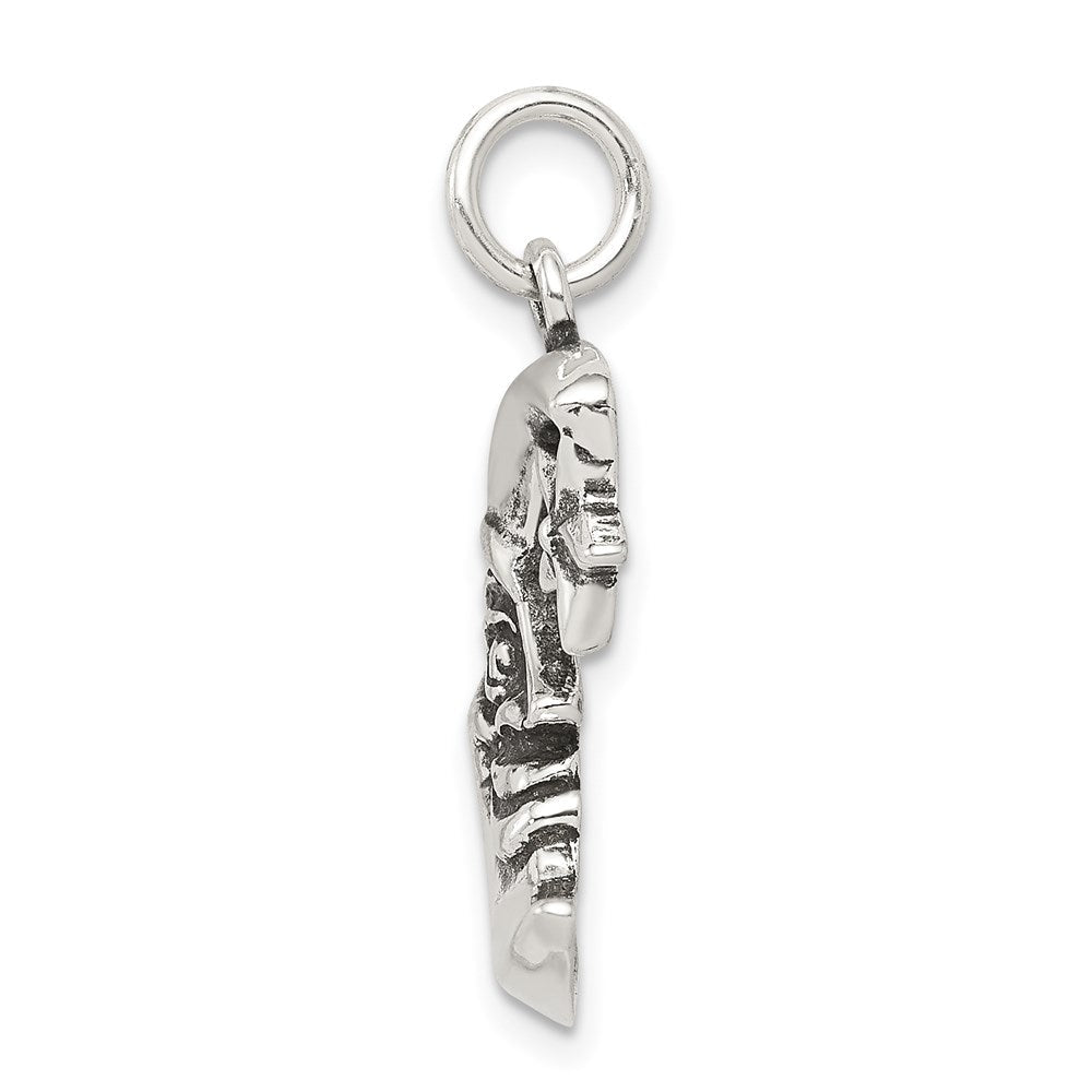 Sterlingsilber Antikisiert Mond Charm