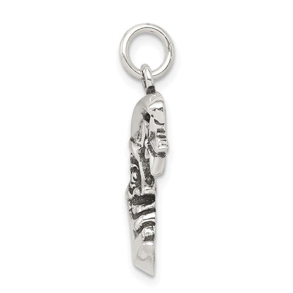 Sterlingsilber Antikisiert Mond Charm