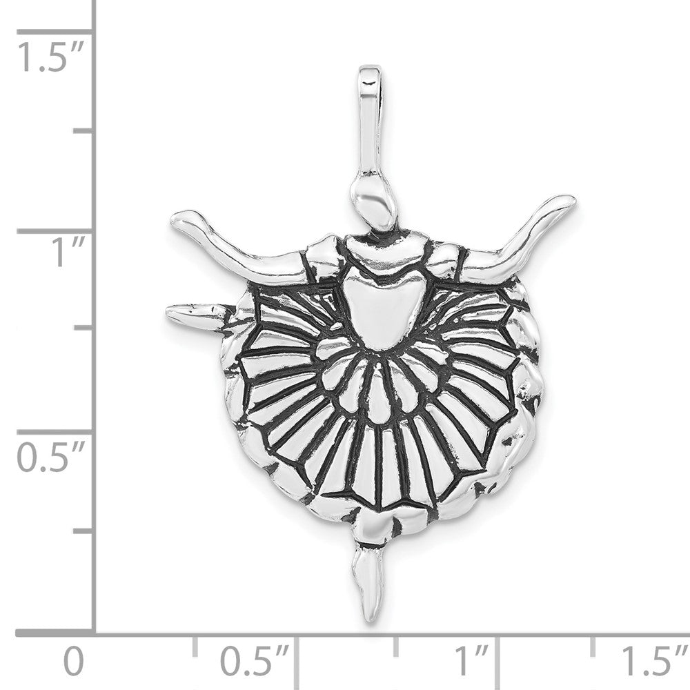 Sterlingsilber Poliert & Antikisiert Ballerina Charm