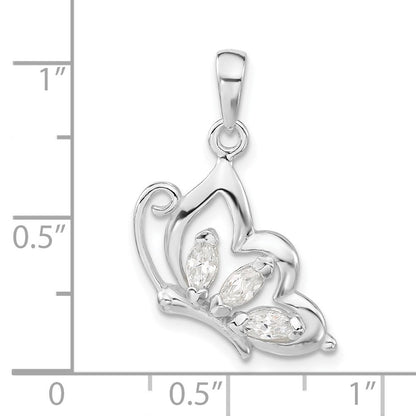 Sterlingsilber Zirkonia Schmetterling Anhänger