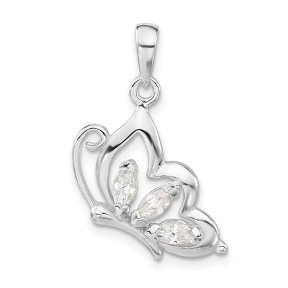 Sterlingsilber Zirkonia Schmetterling Anhänger