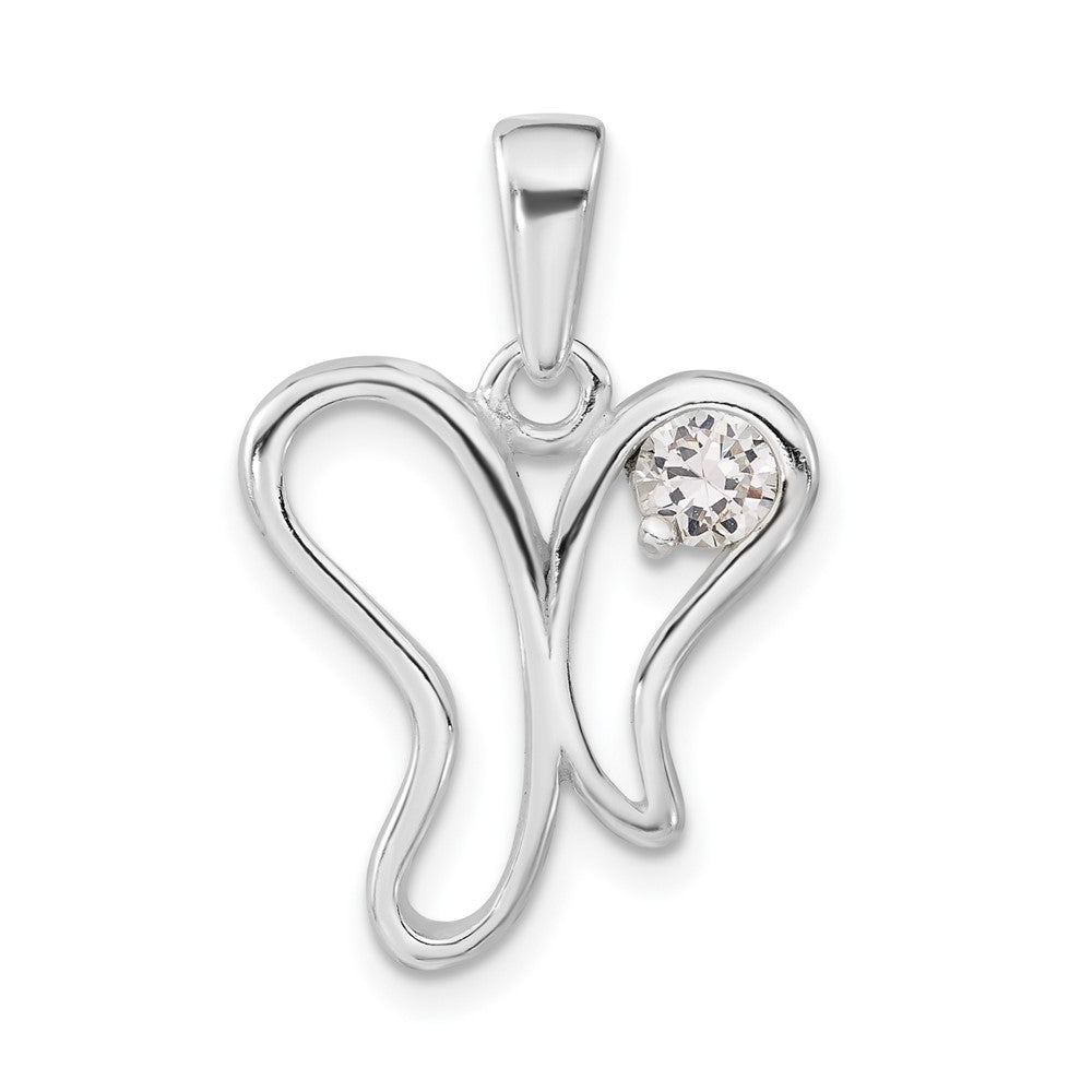 Sterlingsilber Zirkonia Schmetterling Anhänger