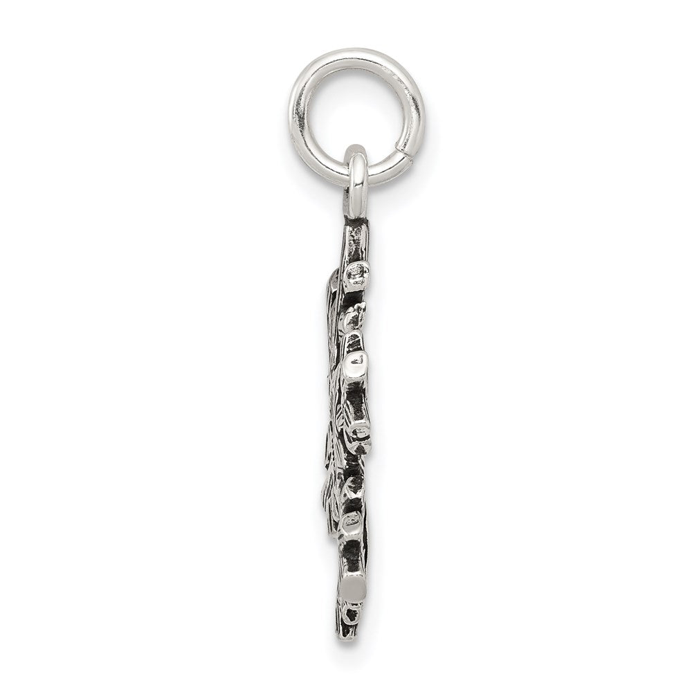 Sterlingsilber Antikisiert Snow Flake Charm