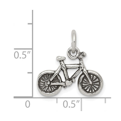 Sterlingsilber Antikisiert Bicycle Charm