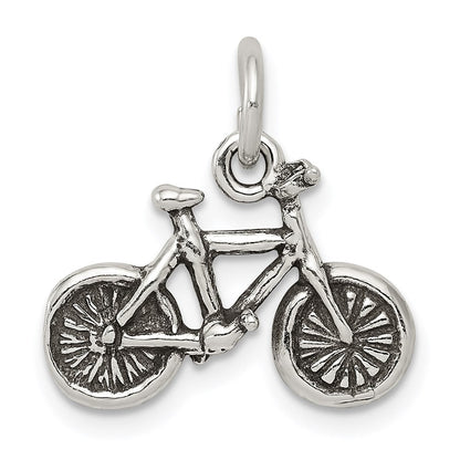 Sterlingsilber Antikisiert Bicycle Charm