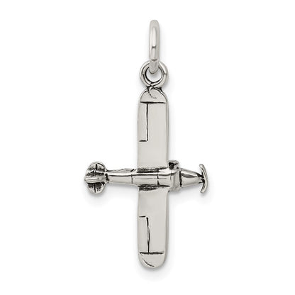 Sterlingsilber Antikisiert Flugzeug Charm