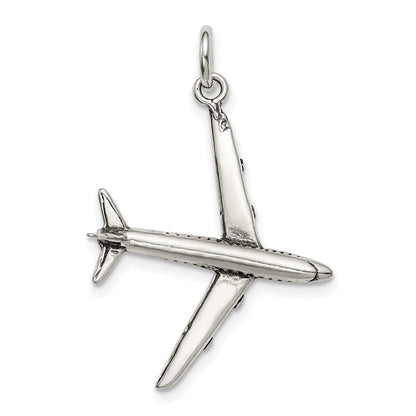 Sterlingsilber Antikisiert Flugzeug Charm