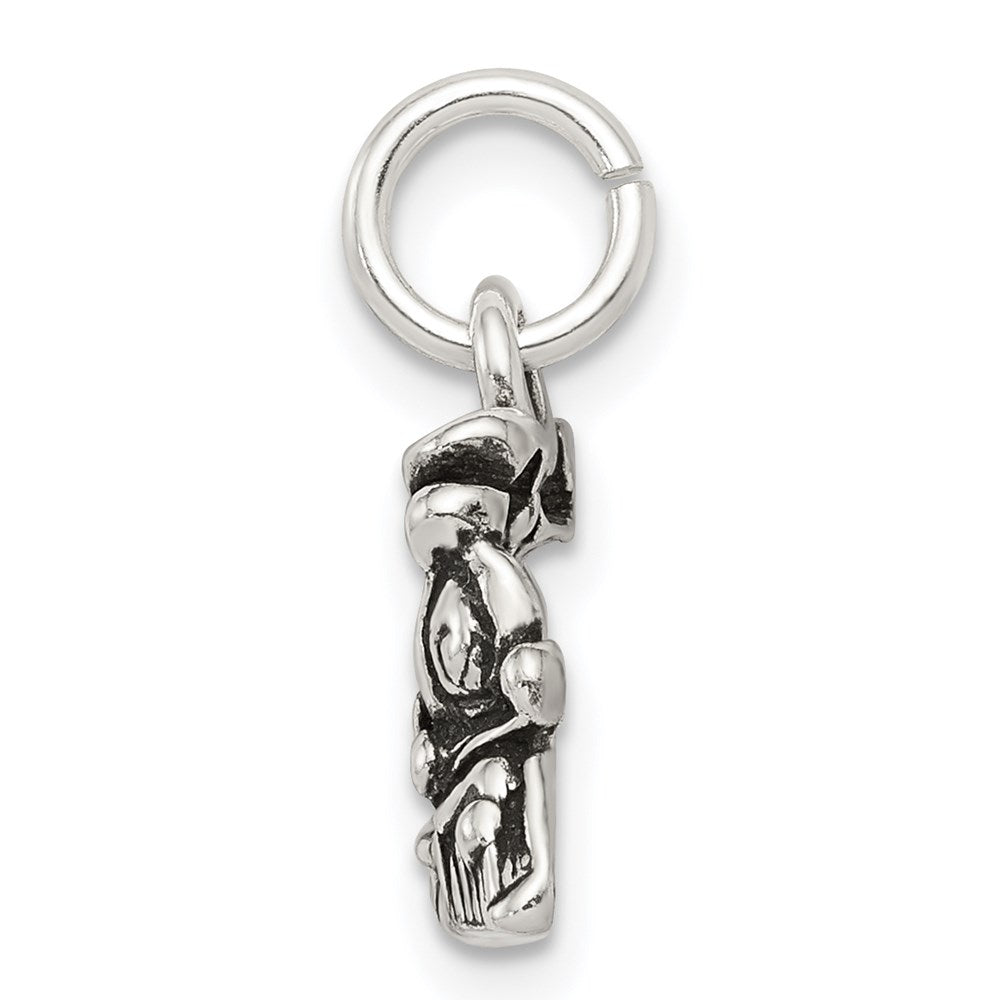 Sterlingsilber Antikisiert Zug Charm
