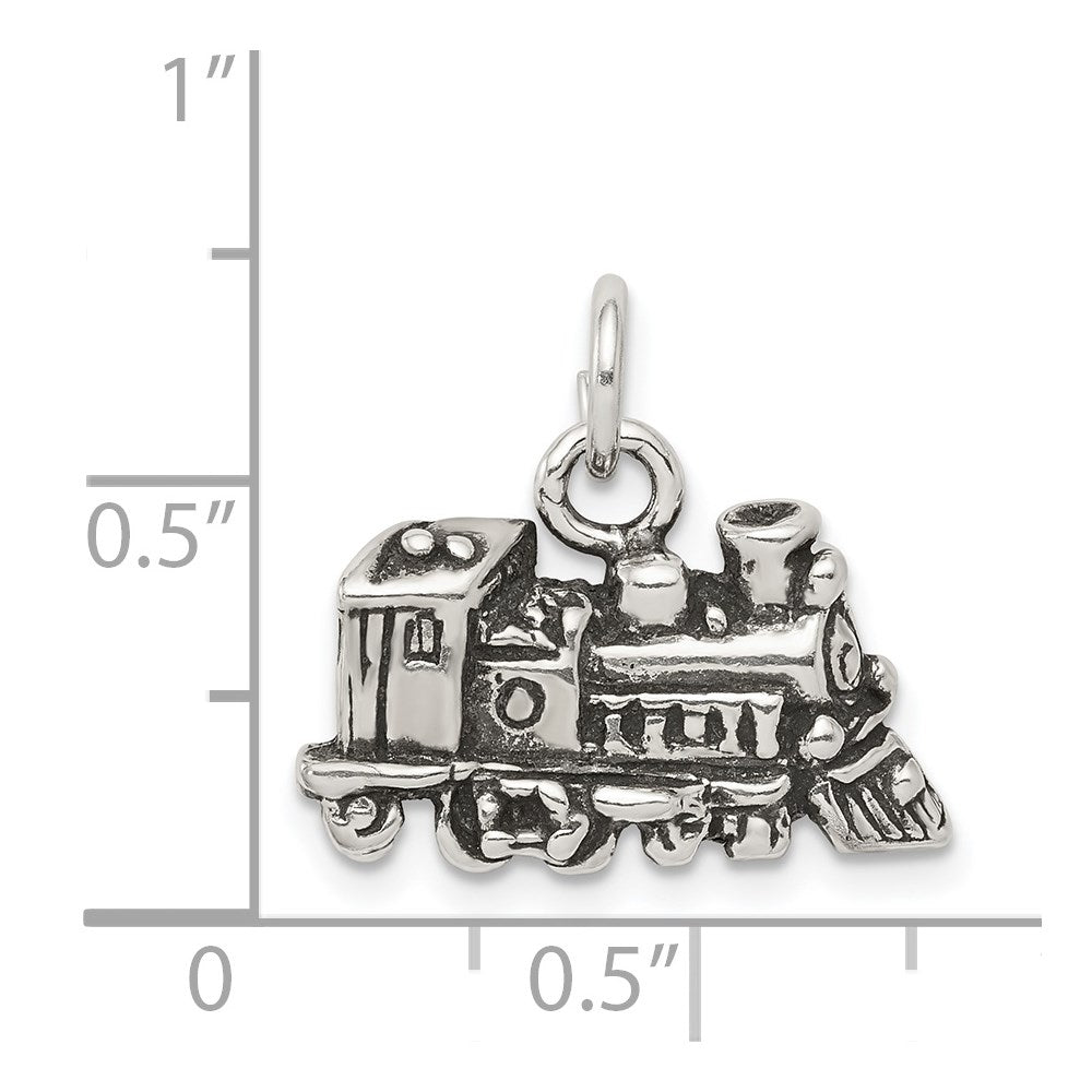 Sterlingsilber Antikisiert Zug Charm