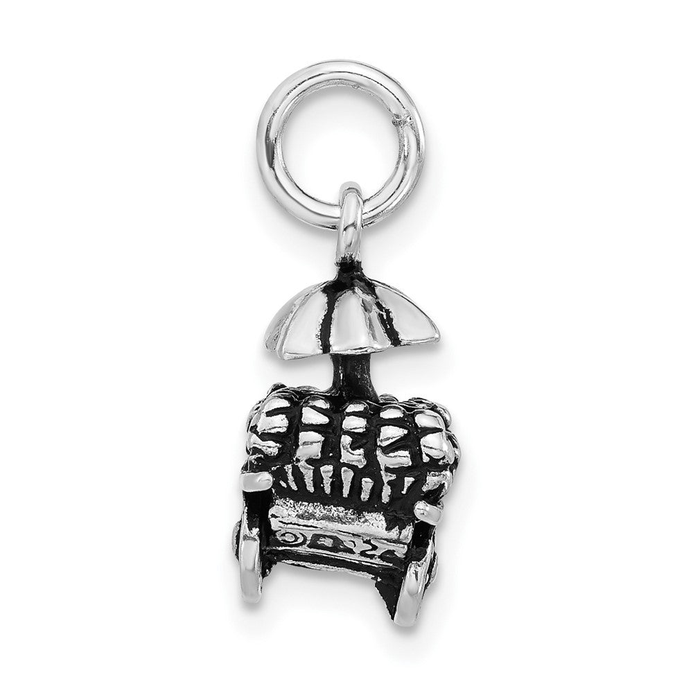Sterlingsilber 3-d Poliert & Antikisiert Fruit Cart Charm