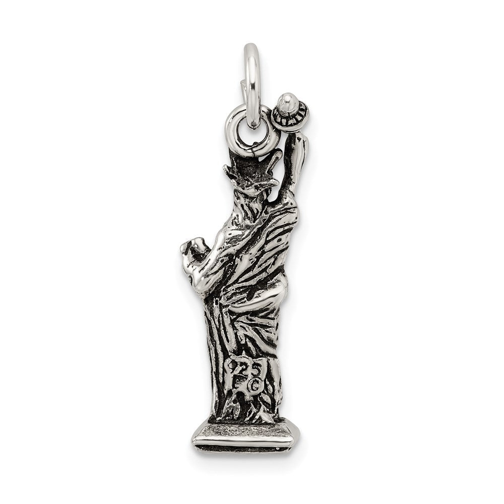 Sterlingsilber Antikisiert Statue Of Liberty Charm