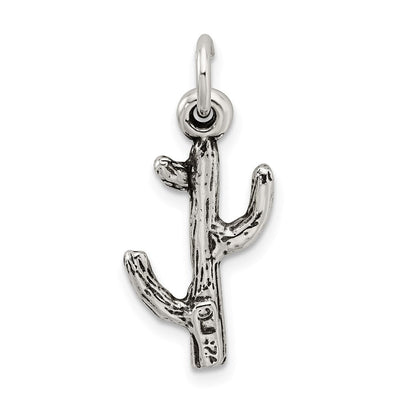 Sterlingsilber Antikisiert Cactus Charm
