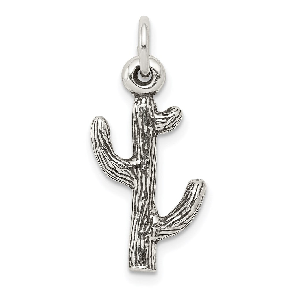 Sterlingsilber Antikisiert Cactus Charm