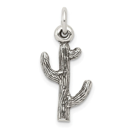 Sterlingsilber Antikisiert Cactus Charm