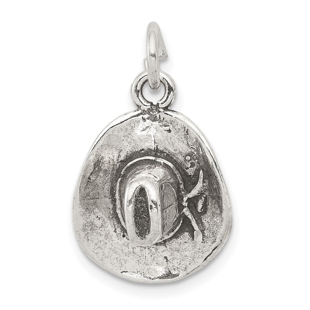 Sterlingsilber Antikisiert Cowboy Hat Charm