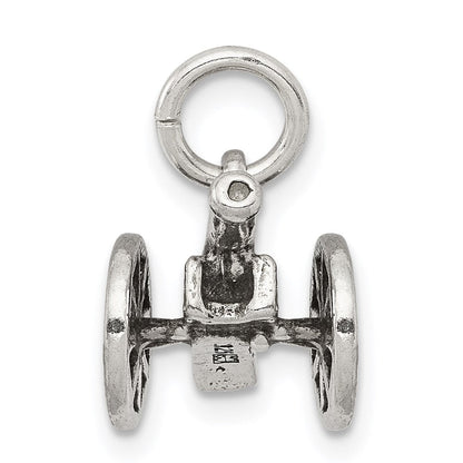 Sterlingsilber Antikisiert Cannon Charm