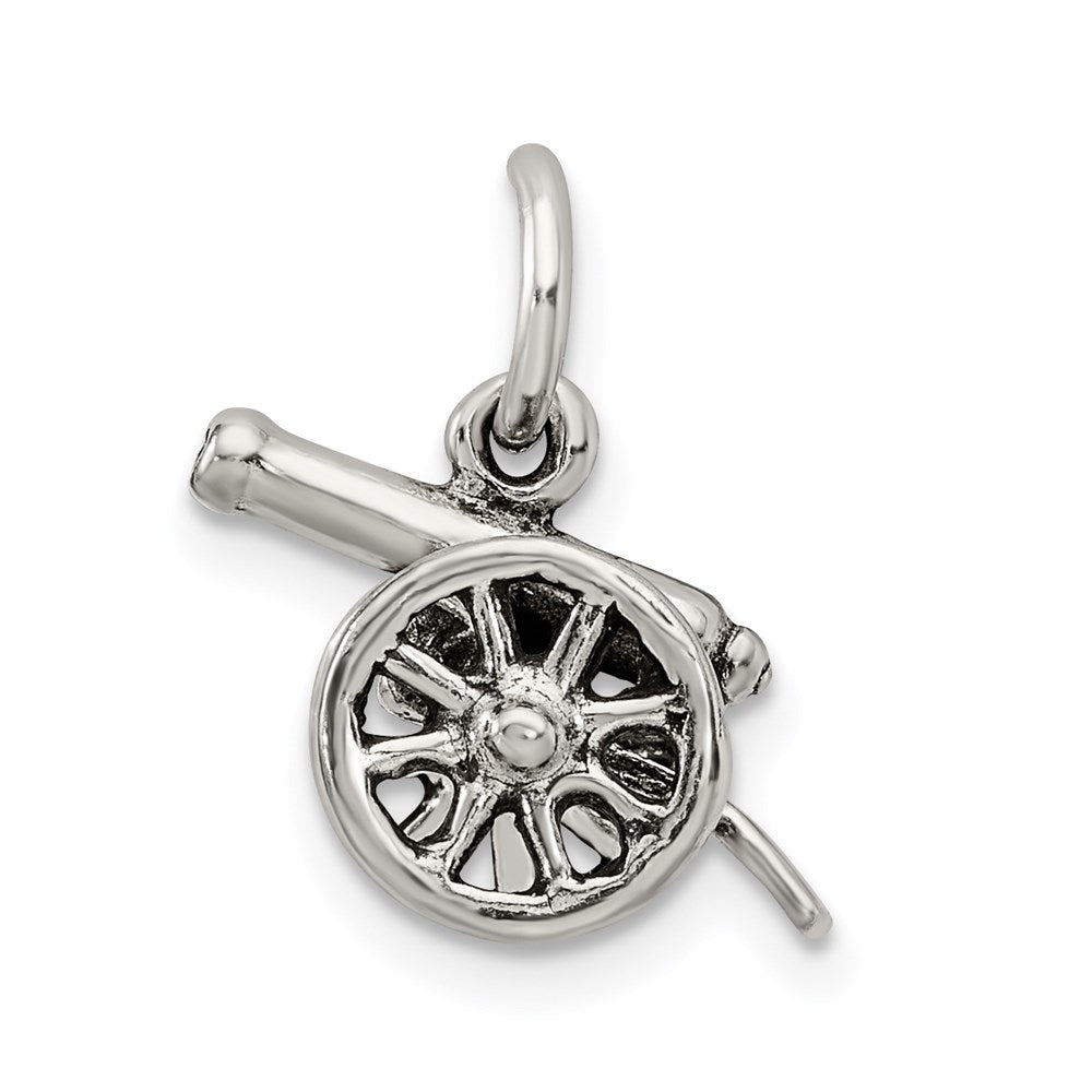 Sterlingsilber Antikisiert Cannon Charm