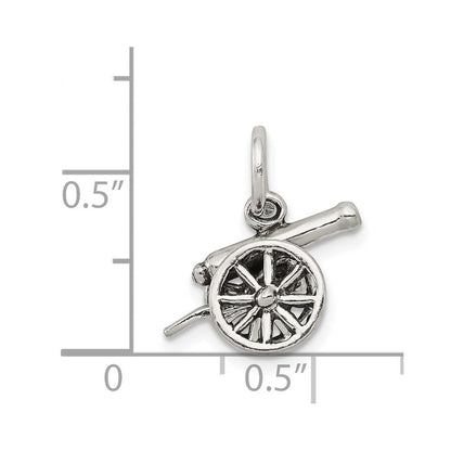 Sterlingsilber Antikisiert Cannon Charm