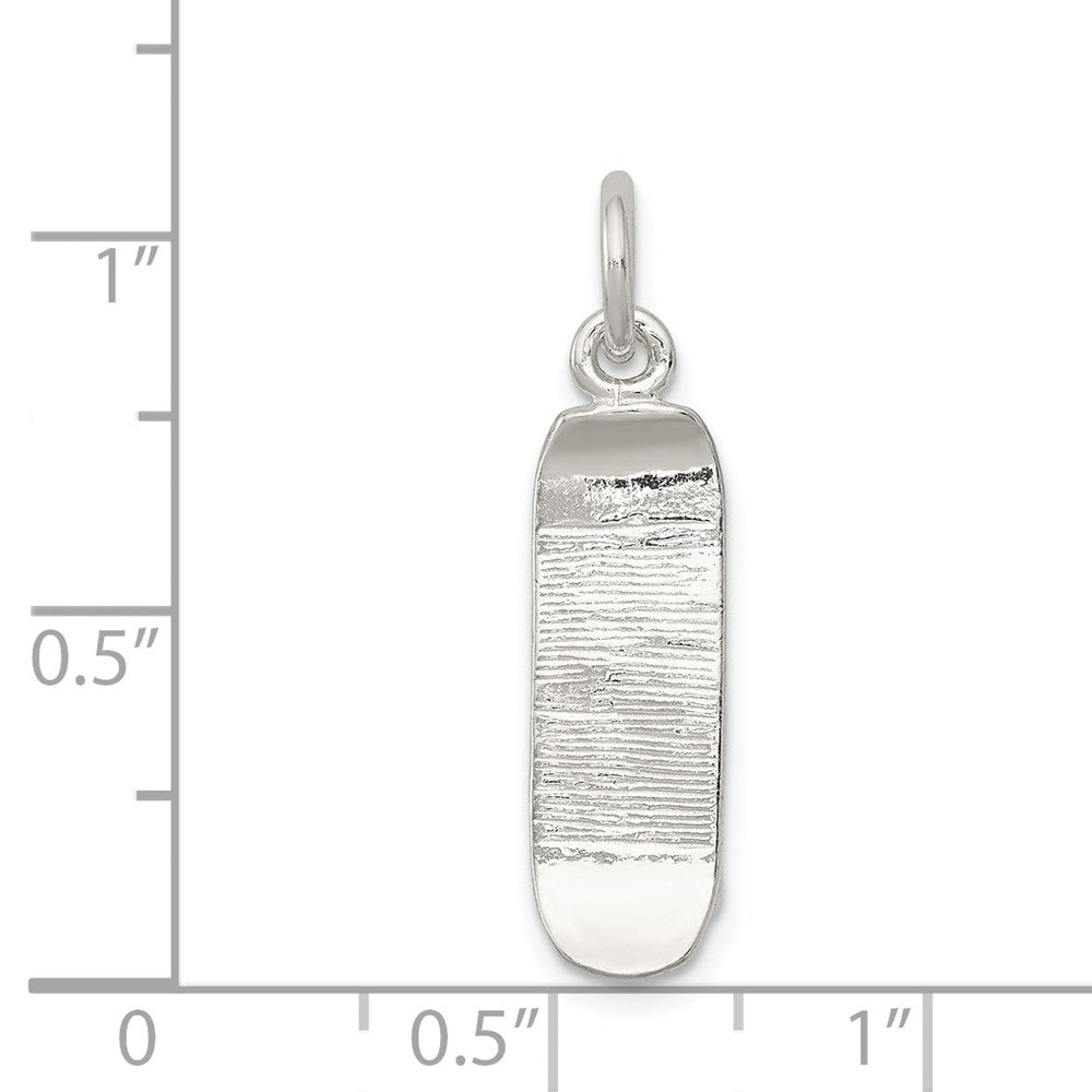 Sterlingsilber Skateboard Charm