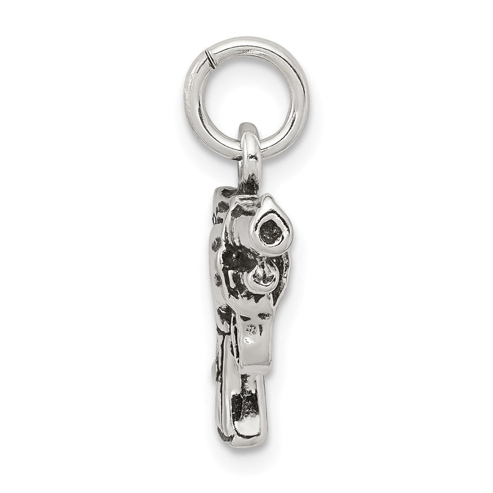 Sterlingsilber Antikisiert Pistol Charm