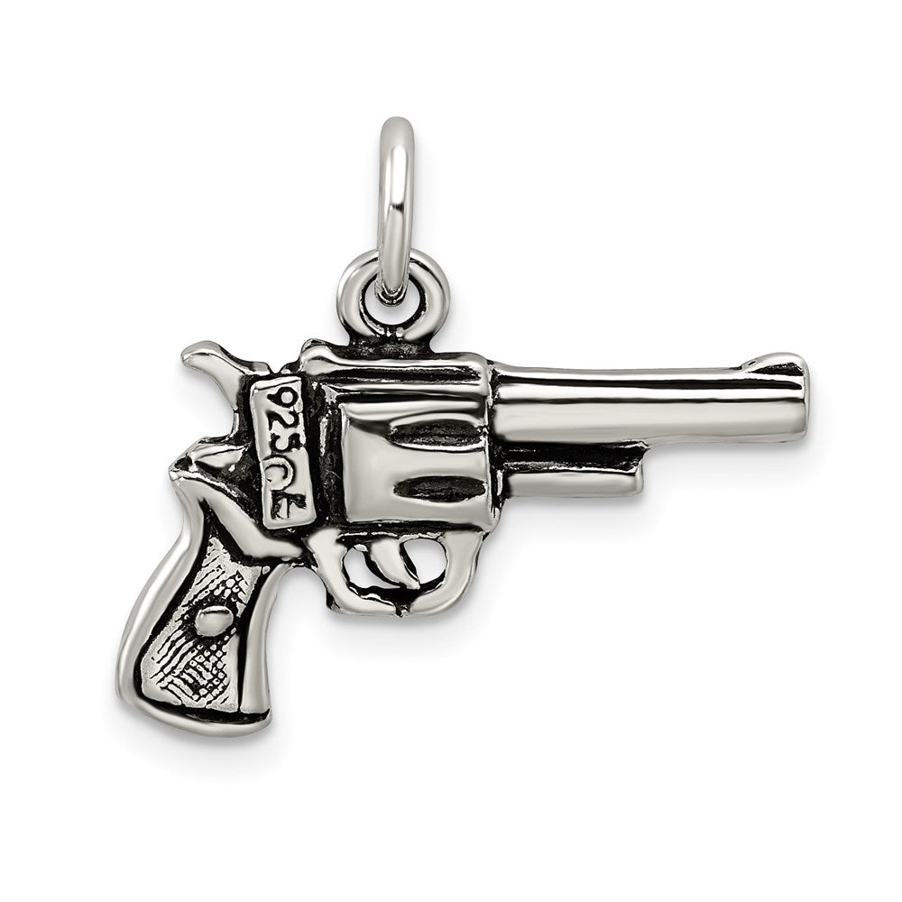 Sterlingsilber Antikisiert Pistol Charm