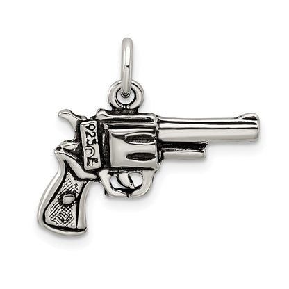 Sterlingsilber Antikisiert Pistol Charm