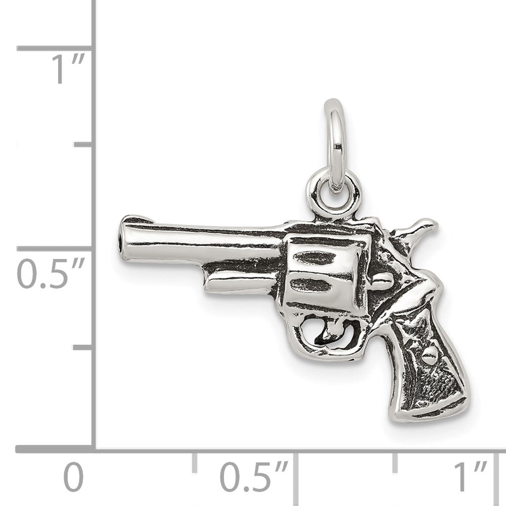 Sterlingsilber Antikisiert Pistol Charm